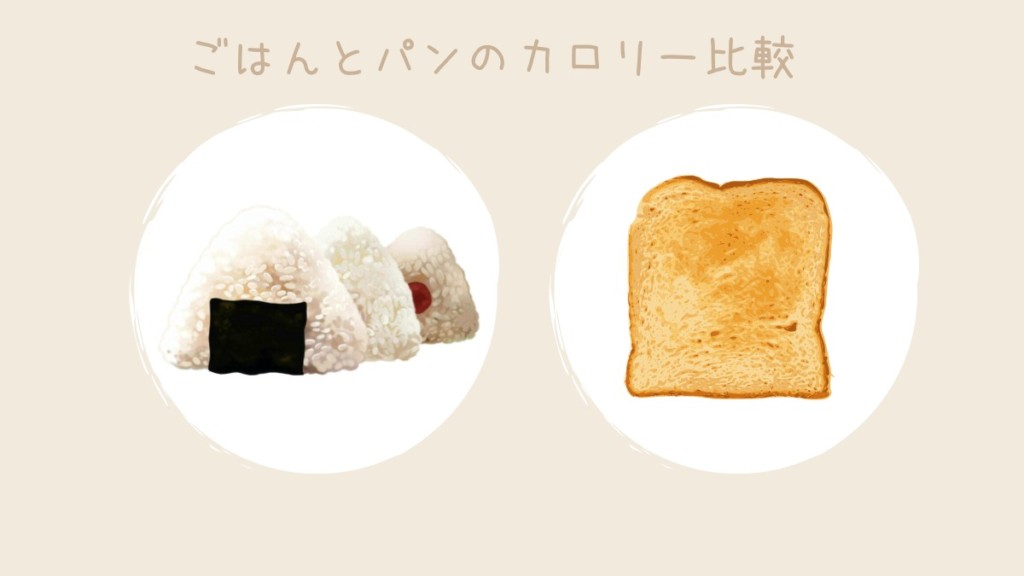 パンとご飯、それぞれのカロリーを比較！